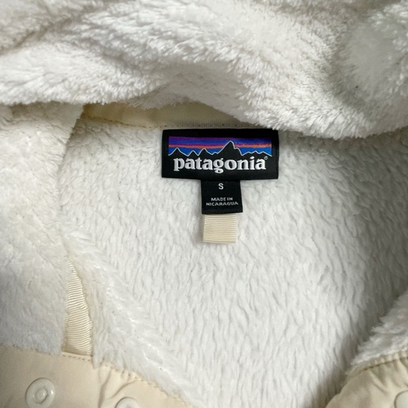 Patagonia Off White Ivory 1/4 Snap Fleece Pullover Jacket Women’s Size Small - Picture 5 of 7